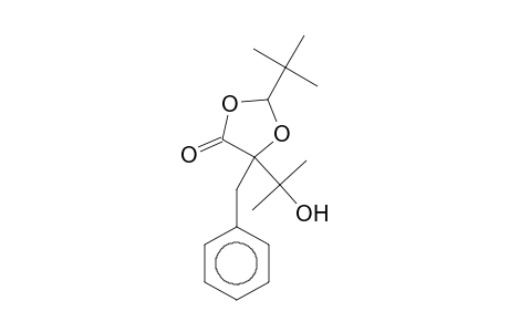 1,3-Dioxolan-4-one, 2-(t-butyl)-5-benzyl-5-(1-hydroxy-1-methylethyl)-