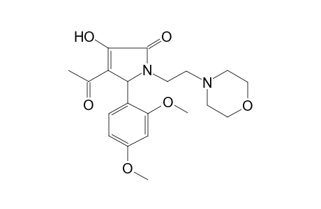 2-(2,4-dimethoxyphenyl)-3-ethanoyl-1-(2-morpholin-4-ylethyl)-4-oxidanyl-2H-pyrrol-5-one