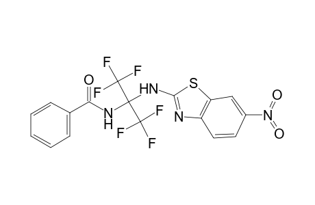 N-[2,2,2-Trifluoro-1-(6-nitro-benzothiazol-2-ylamino)-1-trifluoromethyl-ethyl]-benzamide