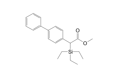 Methyl .alpha.-triethylsilyl-p-phenylphenylacetate