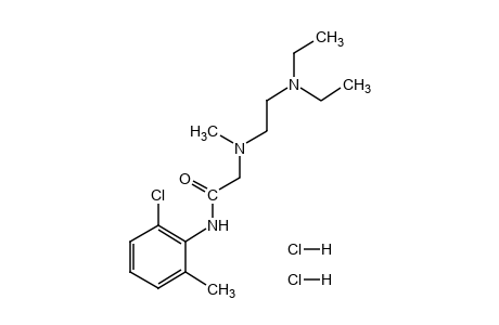 6'-chloro-2-{[2-(diethylamino)ethyl]methylamino}-o-acetoluidide, dihydrochloride