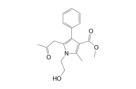 Methyl 4-phenyl-N-(2-hydroxyethyl)-2-methyl-5-(2-oxopropyl)pyrrolin-3-carboxylate