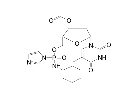 3'-Acetyldeoxythymidine-5'-cyclohexylamido(imidazolido)phosphate(diastereomer mixture)