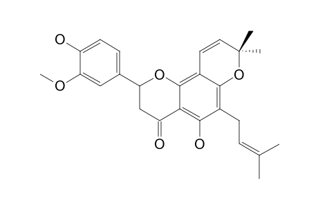 (2S)-6-(GAMMA,GAMMA-DIMETHYLALLYL)-5,4'-DIHYDROXY-3'-METHOXY-6'',6''-DIMETHYLPYRAN-[2'',3'':7,8]-FLAVANONE