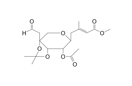 4-[7-Acetoxy-2,2-dimethyl-3a-(2-oxo-ethyl)-tetrahydro-[1,3]dioxolo[4,5-c]pyran-6-yl]-3-methyl-but-2-enoic acid, methyl ester