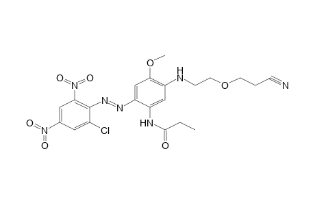 N-(2-[(E)-(2-Chloro-4,6-dinitrophenyl)diazenyl]-5-([2-(2-cyanoethoxy)ethyl]amino)-4-methoxyphenyl)propanamide