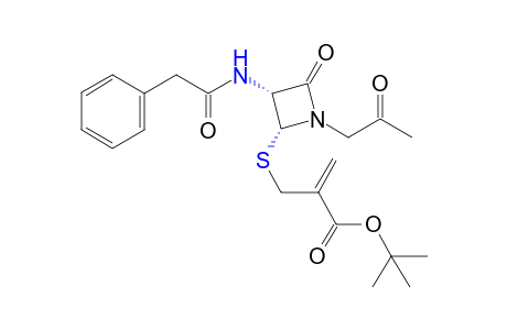 2-{{cis-{[1-acetonyl-4-oxo-3-(2-phenylacetamido)-2-azetidinyl]thio}}-methyl)acrylic acid, tert-butyl ester