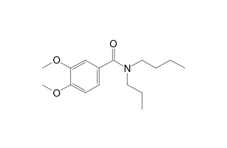 Benzamide, 3,4-dimethoxy-N-propyl-N-butyl-