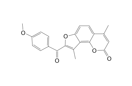 2H-Furo[2,3-H]chromen-2-one, 8-(4-methoxybenzoyl)-4,9-dimethyl-