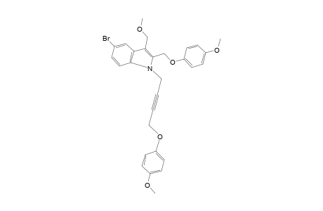 5-bromo-3-(methoxymethyl)-1-[4-(p-methoxyphenoxy)-2-butynyl]-2-[(p-methoxyphenoxy)methyl]indole