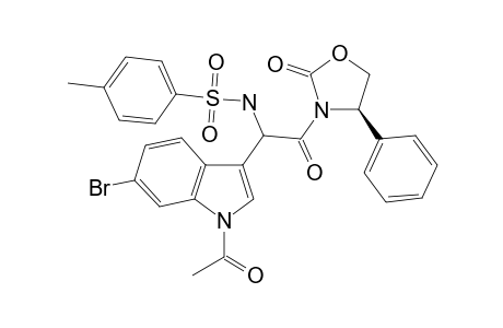 (4"'R)-1-Acetyl-6-bromo-3-(1'-[{(4-methylphenyl)sulfonyl}amino]-2'-oxo-2'-(2"'-oxo-4"'-phenyl-3"',1"'-oxazolidinyl}ethyl)indole