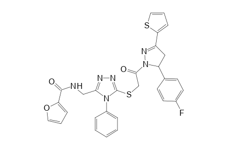 2-furancarboxamide, N-[[5-[[2-[5-(4-fluorophenyl)-4,5-dihydro-3-(2-thienyl)-1H-pyrazol-1-yl]-2-oxoethyl]thio]-4-phenyl-4H-1,2,4-triazol-3-yl]methyl]-