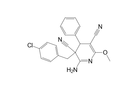 2-Amino-3-(4-chlorobenzyl)-6-methoxy-4-phenyl-4H-pyridine-3,5-dicarbonitrile