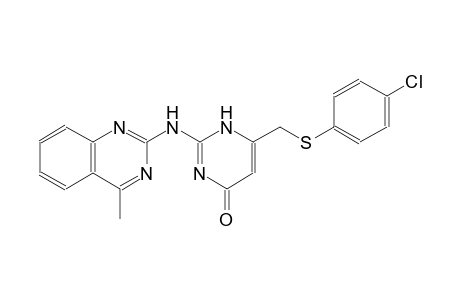 6-{[(4-chlorophenyl)sulfanyl]methyl}-2-[(4-methyl-2-quinazolinyl)amino]-4(1H)-pyrimidinone