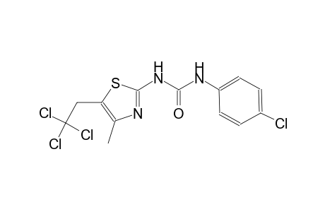 urea, N-(4-chlorophenyl)-N'-[4-methyl-5-(2,2,2-trichloroethyl)-2-thiazolyl]-