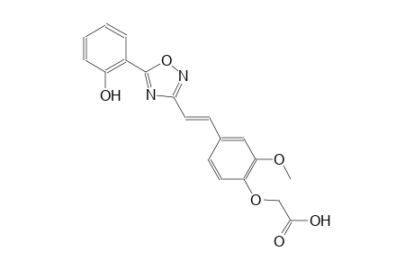 (4-{(E)-2-[5-(2-hydroxyphenyl)-1,2,4-oxadiazol-3-yl]ethenyl}-2-methoxyphenoxy)acetic acid