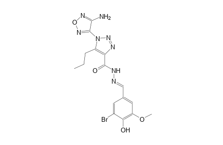 1-(4-amino-1,2,5-oxadiazol-3-yl)-N'-[(E)-(3-bromo-4-hydroxy-5-methoxyphenyl)methylidene]-5-propyl-1H-1,2,3-triazole-4-carbohydrazide