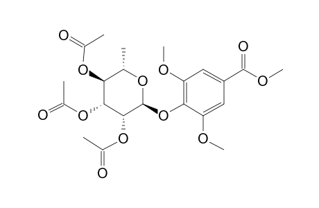 Methyl 3,5-dimethoxy-4-[(2S,3R,4R,5R,6S)-3,4,5-trihydroxy-6-methyloxan-2-yl]oxybenzoate, triacetate