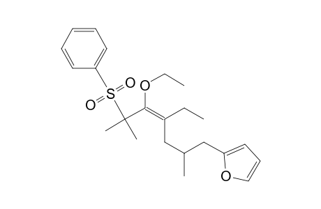 2-[5-Ethoxy-4-ethyl-2,6-dimethyl-6-(phenylsulfonyl)-4(E)-heptenyl]furan