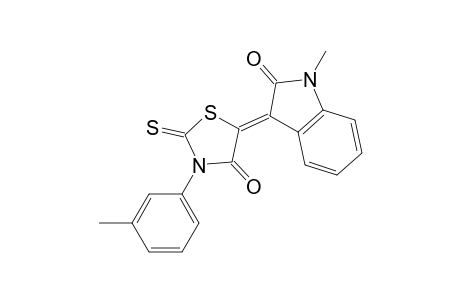 (3Z)-1-methyl-3-[3-(3-methylphenyl)-4-oxo-2-thioxo-1,3-thiazolidin-5-ylidene]-1,3-dihydro-2H-indol-2-one