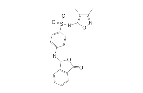 N-(3,4-dimethyl-1,2-oxazol-5-yl)-4-[(3-oxidanylidene-1H-2-benzofuran-1-yl)amino]benzenesulfonamide