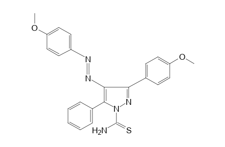 3-(p-methoxyphenyl)-4-[(p-methoxyphenyl)azo]-5-phenylthiopyrazole-1-carboxamide