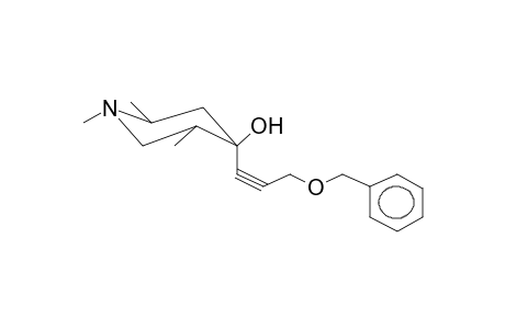 1,2,5-TRIMETHYL-4-HYDROXY-4-(3-BENZYLOXYPROP-1-YN-1-YL)PIPERIDINE(ISOMER 1)