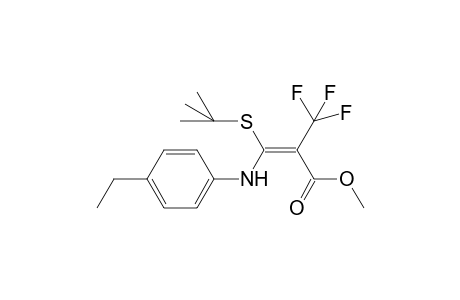 3-tert-Butylsulfanyl-3-(4-ethyl-phenylamino)-2-trifluoromethyl-acrylic acid methyl ester