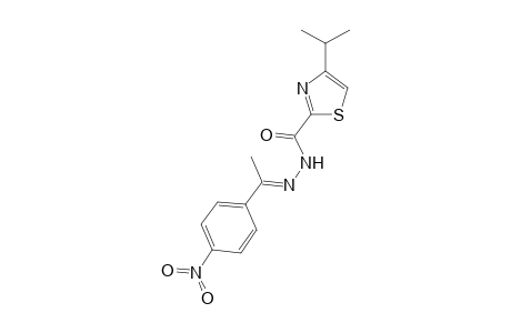 4-isopropyl-N-(1-(4-nitrophenyl)ethylidene)thiazole-2-carbohydrazide