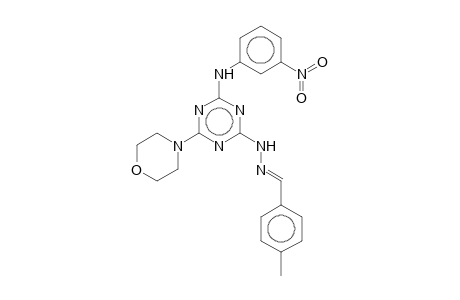 2-Morpholino-4-(3-nitrophenylamino)-6-(4-methylbenzylidenehydrazino)-1,