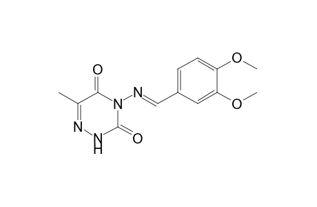 6-methyl-4-(veratrylideneamino)-as-triazine-3,5(2H,4H)-dione