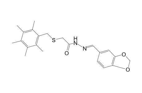 [(2,3,4,5,6-PENTAMETHYLBENZYL)THIO]ACETIC ACID, PIPERONYLIDENEHYDRAZIDE