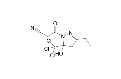 1-(Cyanoacetyl)-5-hydroxy-3-ethyl-5-(trichloromethyl)-4,5-dihydro-1H-pyrazole