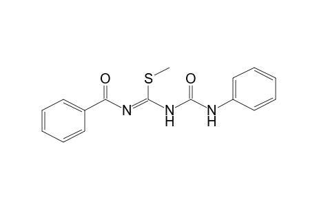 Methyl N-(anilinocarbonyl)-N'-[(Z)-oxo(phenyl)methyl]imidothiocarbamate