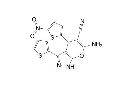 6-Amino-4-(5-nitro-2-thienyl)-3-(2-thienyl)-2,4-dihydropyrano[2,3-c]pyrazole-5-carbonitrile