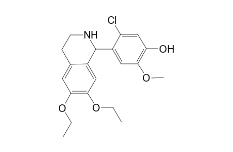 5-Chloranyl-4-(6,7-diethoxy-1,2,3,4-tetrahydroisoquinolin-1-yl)-2-methoxy-phenol