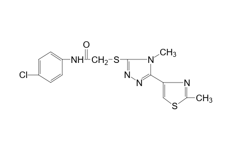 4'-chloro-2-{[4-methyl-5-(2-methyl-4-thiazolyl)-4H-1,2,4-triazol-3-yl]thio}acetanilide