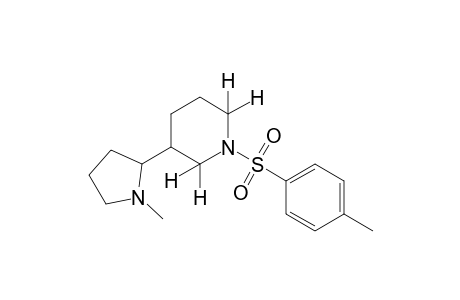 3-(1-methyl-2-pyrrolidinyl)-1-(p-tolylsulfonyl)piperidine