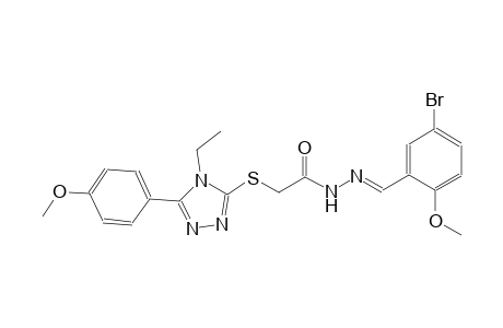 N'-[(E)-(5-bromo-2-methoxyphenyl)methylidene]-2-{[4-ethyl-5-(4-methoxyphenyl)-4H-1,2,4-triazol-3-yl]sulfanyl}acetohydrazide