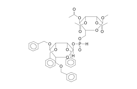 METHYL 6-O-(2,3,4,6-TETRA-O-BENZYL-ALPHA-D-MANNOPYRANOSYLHYDROGENPHOSPHONO)-2,3,4-TRI-O-ACETYL-ALPHA-D-MANNOPYRANOSIDE(DIASTEREOMER MIXTURE)