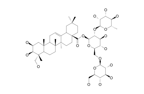 BERNARDIOSIDE-B2;2-BETA,3-BETA,23-TRIHYDROXYOLEAN-12-EN-28-OIC-ACID-28-O-ALPHA-L-RHA-(1->2)-[BETA-D-GLU-(1->6)]-BETA-D-GLUCOPYRANOSIDE