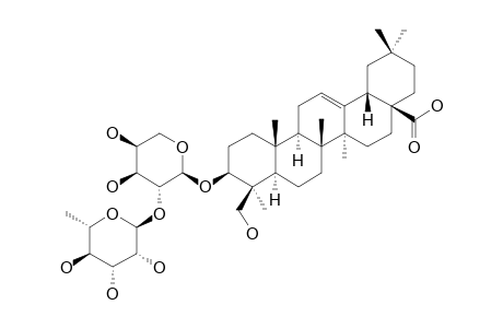 3-O-[ALPHA-L-RHAMNOPYRANOSYL-(1->2)-ALPHA-L-ARABINOPYRANOSIDE]-HEDERAGENIN