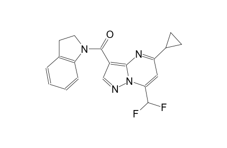 5-cyclopropyl-7-(difluoromethyl)-3-(2,3-dihydro-1H-indol-1-ylcarbonyl)pyrazolo[1,5-a]pyrimidine