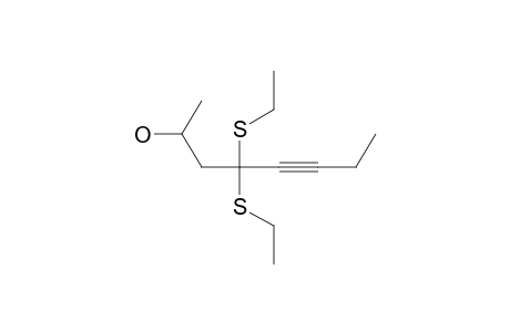 4,4-bis(ethylsulfanyl)oct-5-yn-2-ol