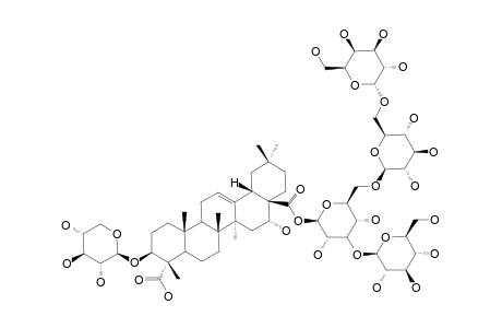 SAPONARIOSIDE-I;3-O-BETA-D-XYLOPYRANOSYL-16-ALPHA-HYDROXYGYPSOGENIC-ACID-28-O-ALPHA-D-GALACTOPYRANOSYL-(1->6)-BETA-D-GLUCOPYRANOSYL-(1->6)-[BETA-D-