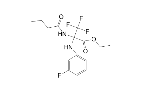 Ethyl 2-butyramido-3,3,3-trifluoro-2-(3-fluoroanilino)propionate