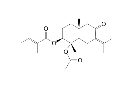 4-BETA-ACETOXY-3-BETA-ANGELOYLOXY-7,11-DEHYDROEUDESMAN-8-ONE