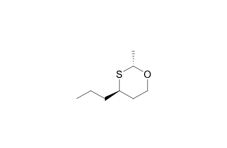 Oxa-1,3-thiane <2-methyl-, 4-propyl->, trans-