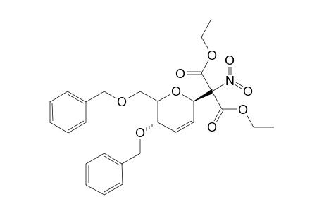 Ethyl 2-(4,6-Di-O-benzyl-2,3-dideoxy-.beta.-D-erythro-hex-2-enopyranosyl)-2-nitro-2-(ethoxycarbonyl)acetate