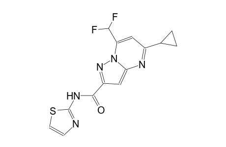 5-cyclopropyl-7-(difluoromethyl)-N-(1,3-thiazol-2-yl)pyrazolo[1,5-a]pyrimidine-2-carboxamide